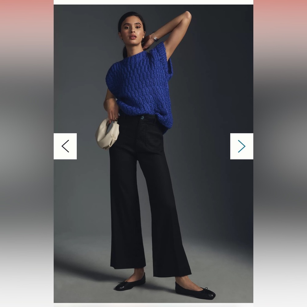 Mauve The Colette Cropped Wide-Leg Pants